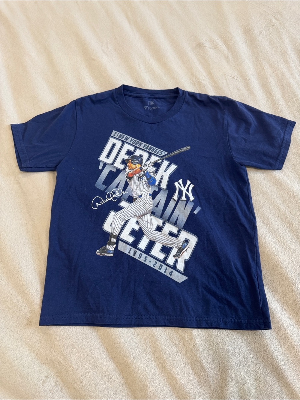 Kids Navy New York Yankees Derek Jeter T-Shirt 100% Cotton